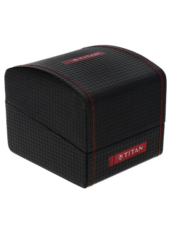 TITAN Titan Workwear Midnight Precision Quartz Multifunction Blue Dial Black Leather Strap Watch for Men - NT1733KL01